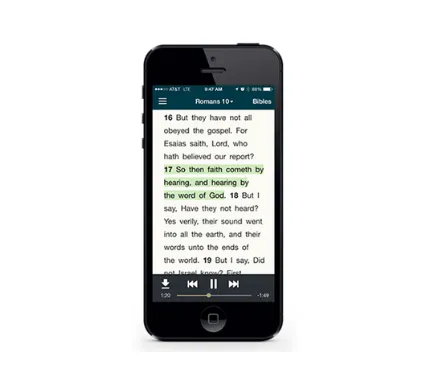 iPhone with Gideon Bible App